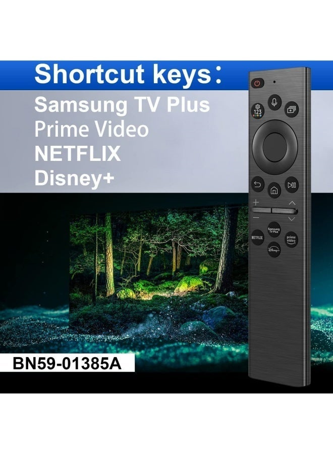 Apluynm Universal Solar Remote Control for Samsung Smart TV, Voice Commands Pointing, Voice Remote Solar Charging Remote Control - Image 4